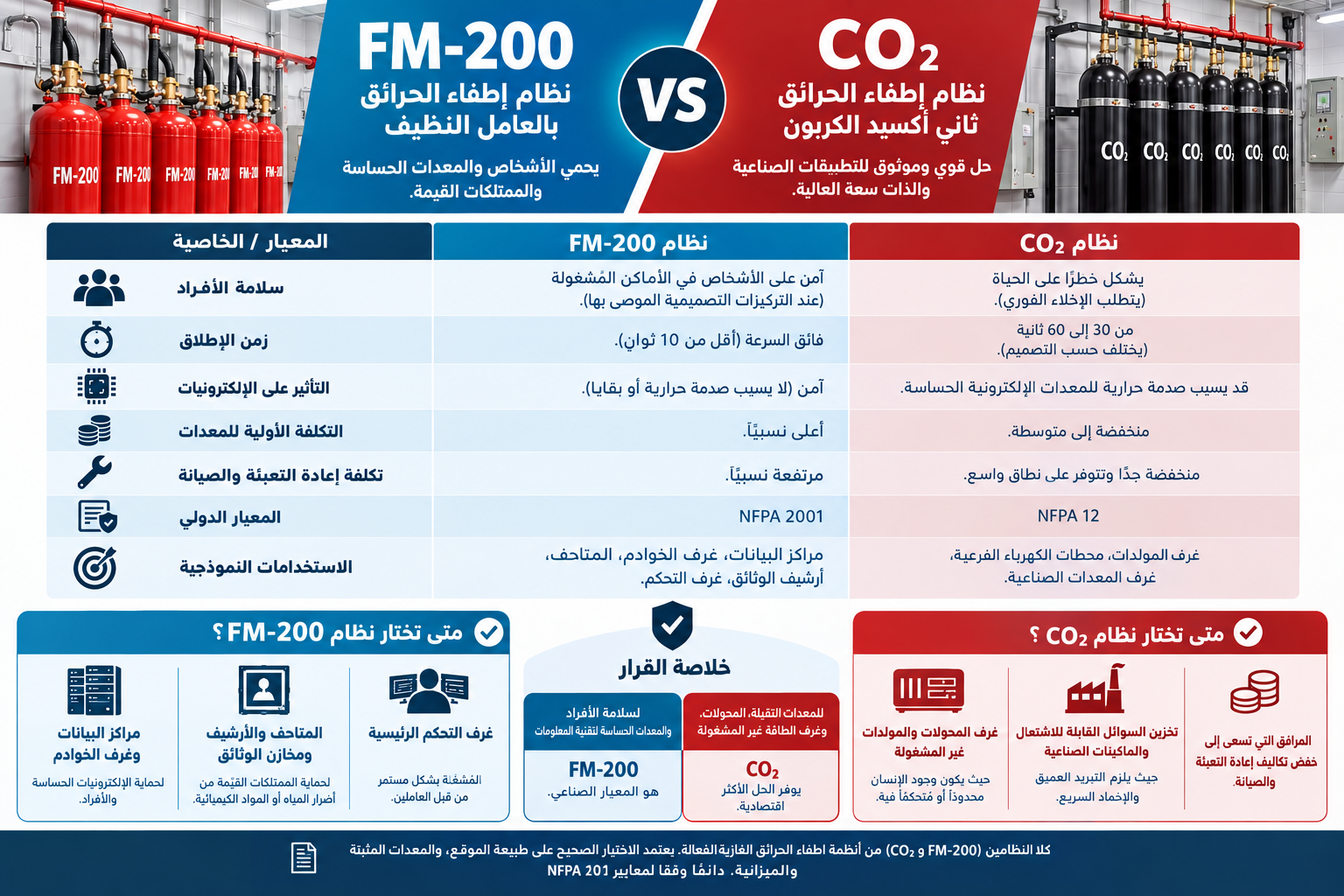 FM-200 vs. CO2 Fire Suppression Systems: A Comprehensive Comparison